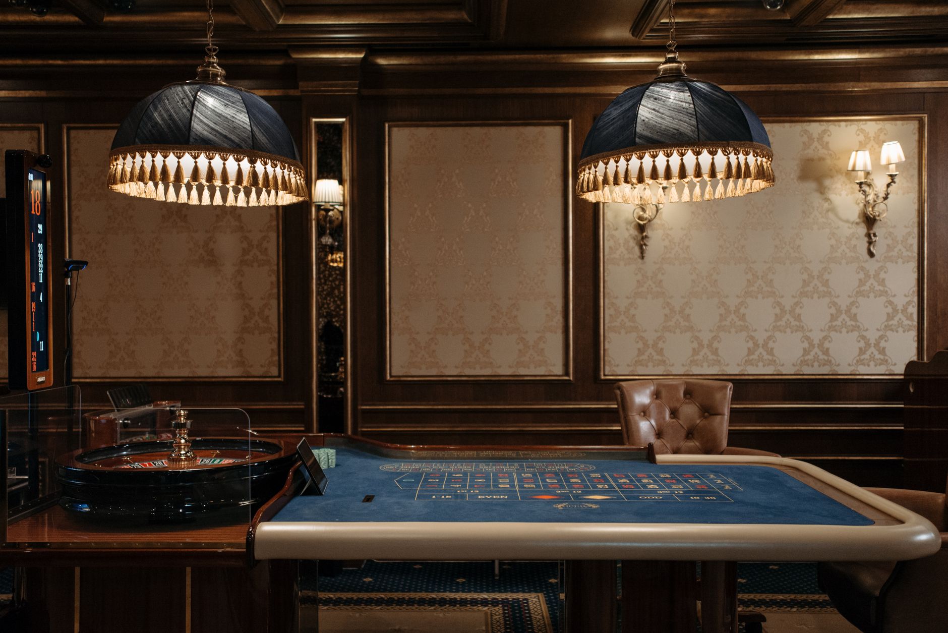 Luxurious casino interior featuring a traditional roulette table under stylish lamps. — The Impact of Responsible Gambling In