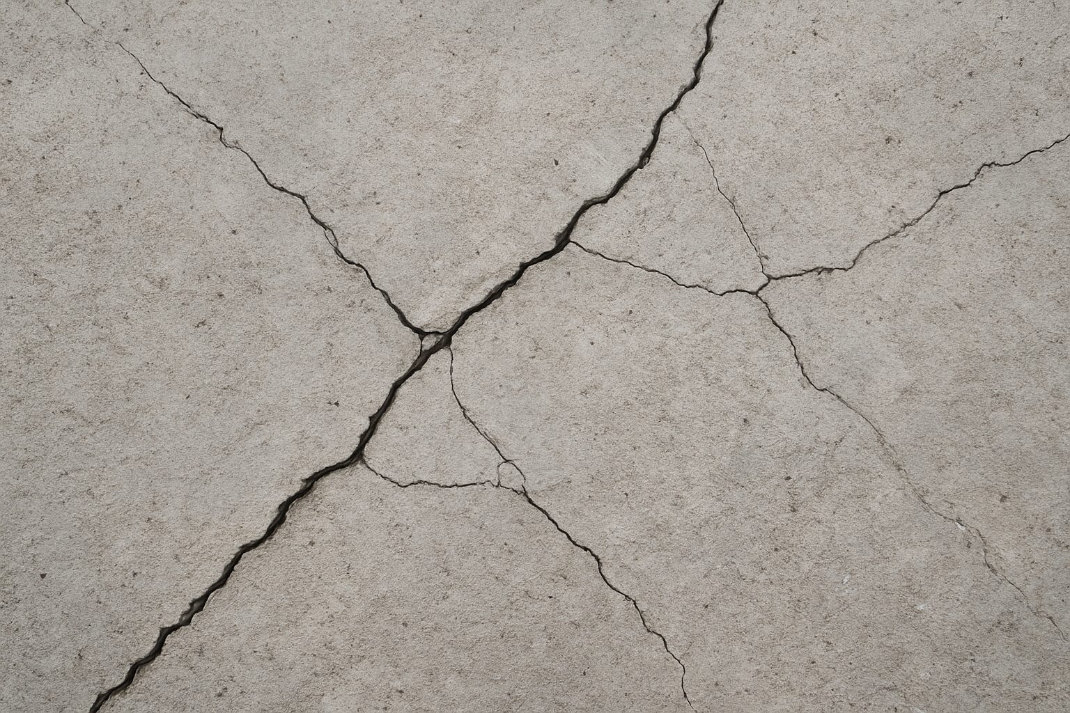 Cracked concrete surface indicating potential repair needs
